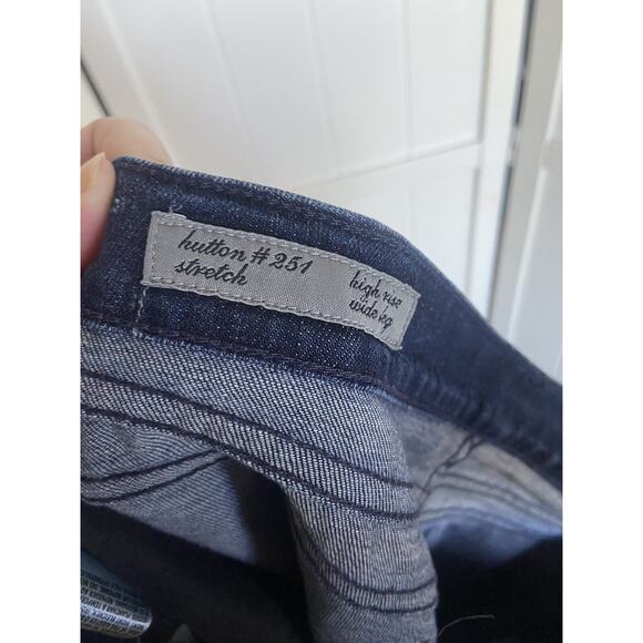 Citizens of Humanity Womens Jeans Sz 31 Hutton 254 Wide Leg‎ High Rise Dark Blue - Picture 4 of 10